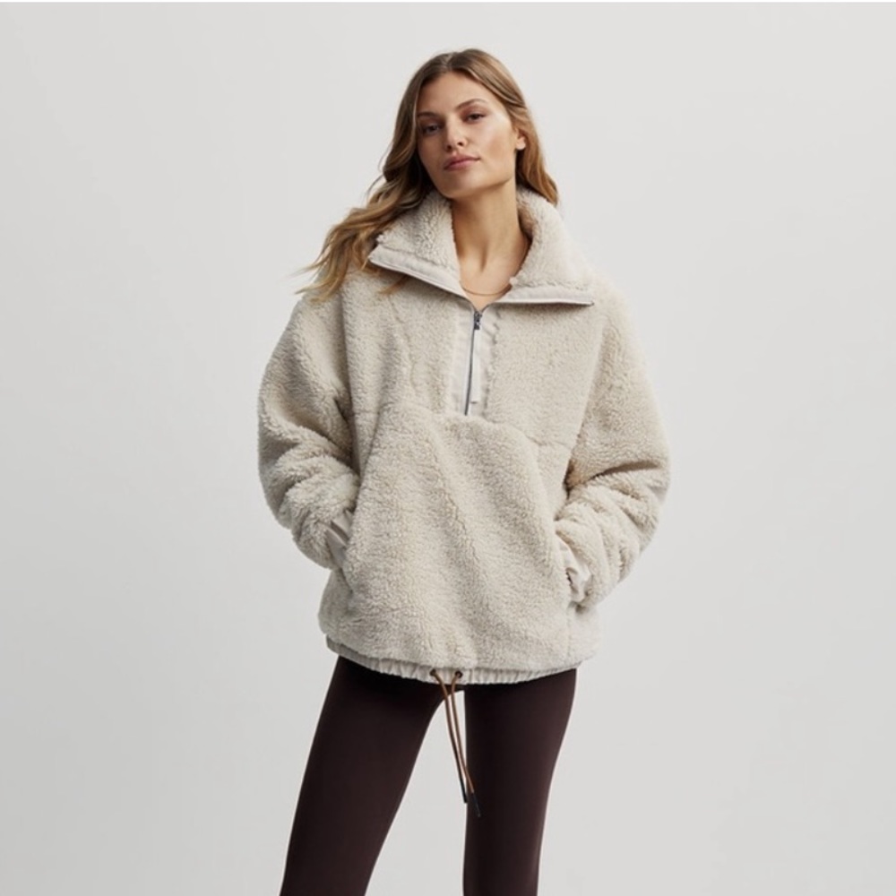 Varley Appleton Sherpa Half-Zip Pullover Jacket - image 1